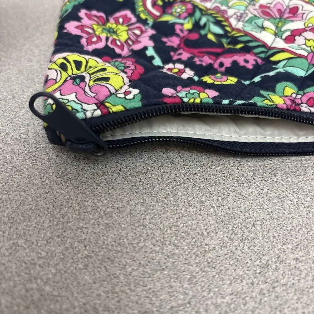Vera Bradley Petal Paisley Makeup, Cosmetics Bag, 9”X6”, Lined, Zipped, NWOT